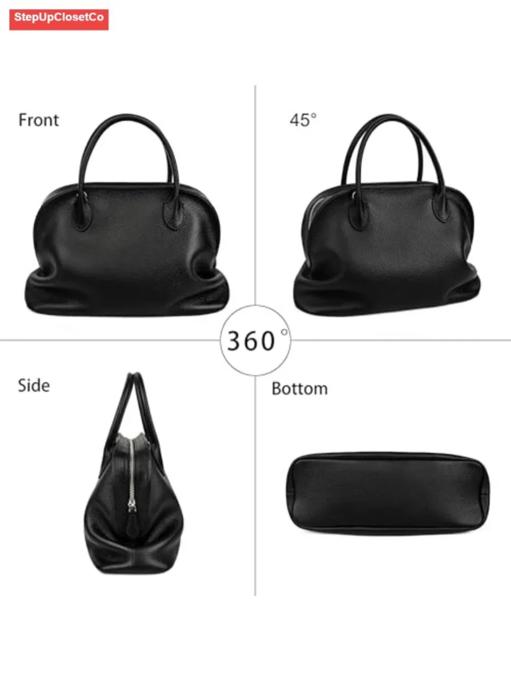 Genuine Leather Top Handle Satchel Purse Women Soft Cowhide Tote Crossbody